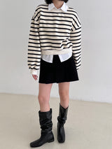 フラットミニスカート/Flat mini skirt (4color)