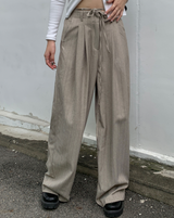 Stripe strap slacks