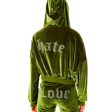 0 3 LOVE Velvet string pants - KHAKI (6626825240694)