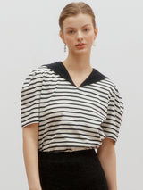 Sailor curved tee - Black (6682588905590)