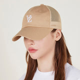 [VARZAR] 3D Monogram Side Mash Ball Cap Beige