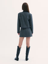 Leona tweed jacket CHARCOLE