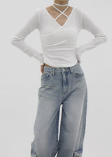 ラップストリングコルゲーテッドTシャツ / Wrap string corrugated T-shirt (4color)