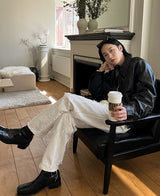クロエダメージデニムパンツ (white)