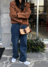Mute straight denim
