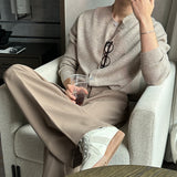 カシミアハッチラウンドカーディガン / Cashmere Hacchi Round Cardigan (8 colors)