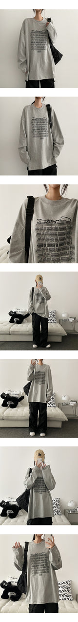 フォーカスアウトロングスリーブTシャツ