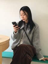 【ウール50】ミルコモヘアショートカラージャケット