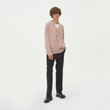 LAMBSWOOL V NECK CARDIGAN_PINK (6612827635830)