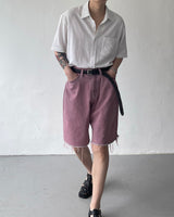ピグメントバルミューダカッティングデニム / MG713 Pigment Bermuda Cutting Denim (3 colors)