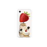 ストロベリーキャットケース / Strawberry cat case (jell hard)