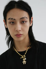 幸せなクマのネックレス - (ゴールド) / Happy Bear Necklace - Gold (6613190869110)