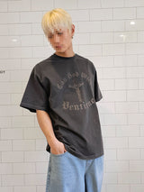 VENTIQUE ピグメントジーザス半袖Tシャツ