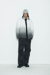 Grey Gradation Sherpa Fur Jacket