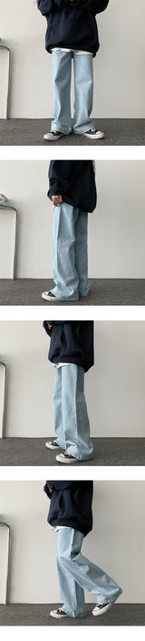 Veil denim wide pants