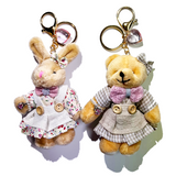 1980s bunny&bear keychain (2type)