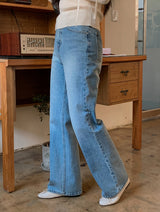 Light Washed Bootcut Denim Pants