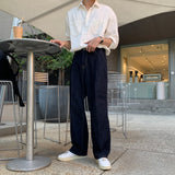 クボセミワイドローデニムパンツ / Kubo Semi-Wide Raw Denim Pants (2 colors)