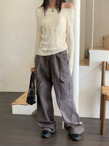 [MADE] Tonizen Pocket Cotton Banding Long Wide Cargo pants