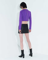 ピンタックジャージートップ / Pintuck Jersey Top _ Purple