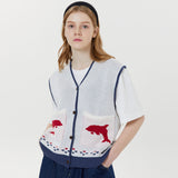 ドルフィンニットベスト / Dolphin knit vest