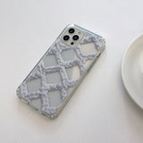 CROCHET NET PHONE CASE_WHITE