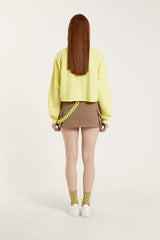 カラークロップドスウェットシャツ/COLOR CROPPED SWEATSHIRT