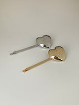 Girls heart hair pin (Gold) 