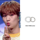 no.61セットリング / no.61 set ring silver ( #13 size / #14 size ) shinee onew pick
