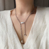 ユニーク2ウェイヘックスボールドチェーンネックレス/hacx Unique Two-Way Hex Bold Chain Necklace