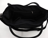 ナッツビッグジッパーポケットブラックショルダーバッグ / Nuts big zip pocket black shoulder bag