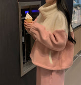 チュッパチャップスウールフリースカラージップアップ