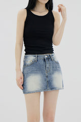 ローライズジーンズスカート / Low Rise Jean Jean Skirt