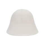 VZ stud logo summer knit bonnet hat Cream