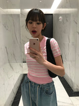 Marshmallow stripe knit 