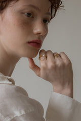 パールポイントドロップチェーンシュガーリング/Pearl point drop chain surgical ring