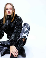 ダブルレイヤードグーズダウンジャケット / Double Layered Goose Down Jacket _ Glossy Black