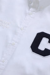 Cワッペン ロングスリーブ オックスフォードシャツ・ホワイト［ユニセックス］ / C Patch Unisex White Oxford Shirt