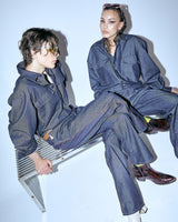UNISEX DENIM SHIRT JACKET & PANTS SET M - INDIGO BLUE (6636434882678)
