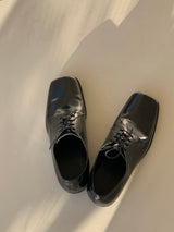 LMN Routine Handmade Square Derby Shoes (black)