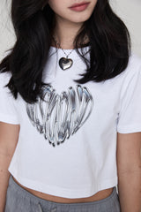 クロームハートクロップTシャツ / CHROME HEART CROP T-SHIRT WHITE