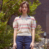 Vカラーサマーニット / V-Collar Summer Knit (BEIGE)