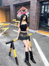 910. ハートレースコルセットトップ / 910. Heart lace corset top (2color)