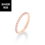 [S925]2㎜テニスリング/[S925] 2MM Pink Tennis Rilng (rosegold)