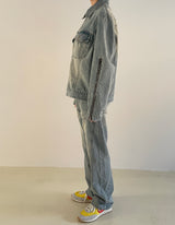 Zipper denim jacket 