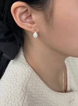 [92.5silver] water pearl earrings