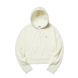スモールチェリーショットニットフーディー／SMALL CHERRY SHORT KNIT HOODIE [CREAM]