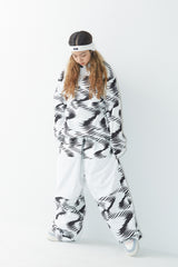 ウェーブフリースプルオーバー / BSR2223FWPO001 ZGZG WAVE FLEECE PULLOVER BLACK WHITE