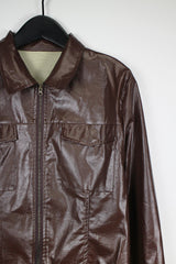 レザージップアップジャケット / Leather Zip-Up Jacket (2color)