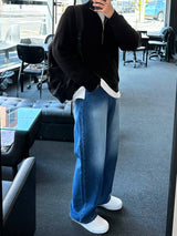 ハッシーブラシワイドデニムパンツ / HACCY BRUSH WIDE DENIM PANTS(ONE COLOR)